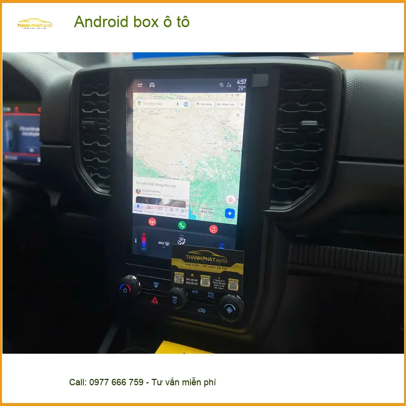 Anh Tấn lắp Android box ô tô cho xe tại Quận Phú Nhuận để giải trí mọi chuyến đi ảnh thực tế 2