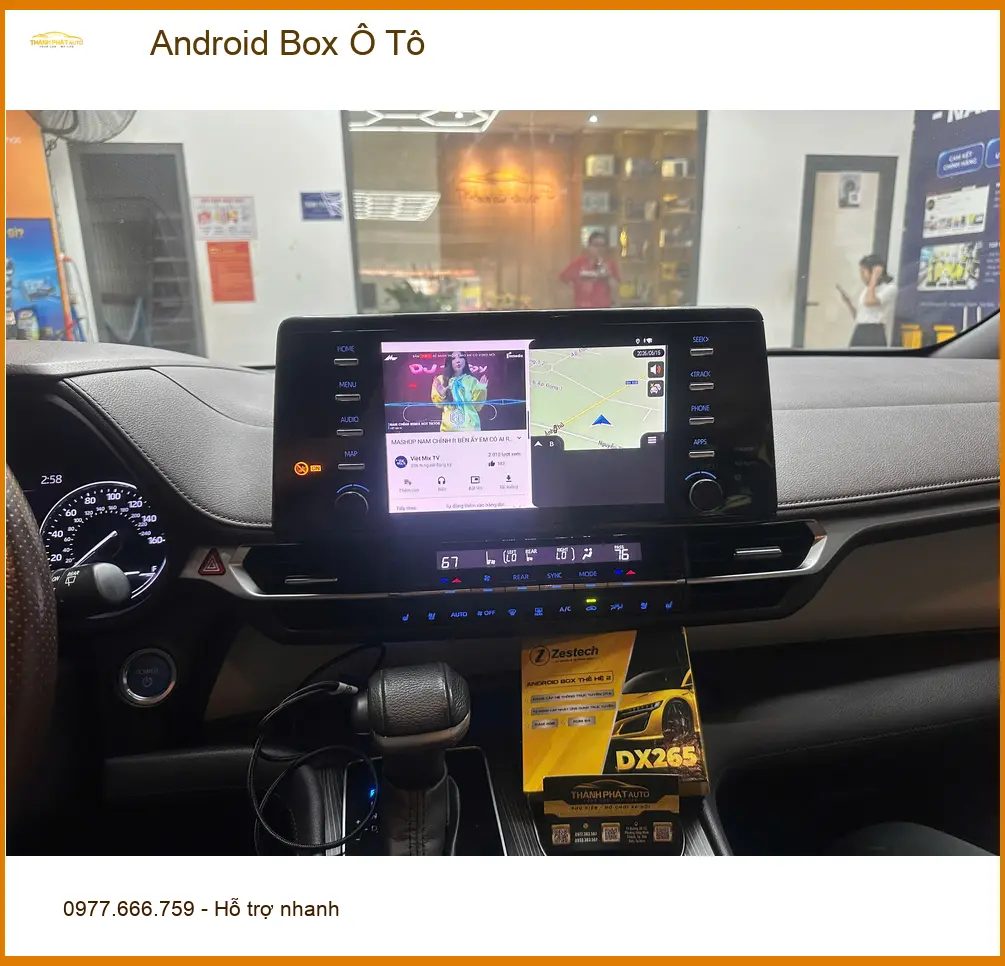 Chị Mai lắp Android Box Ô Tô cho Hyundai Accent tại Thủ Đức để xem bản đồ, YouTube ảnh thực tế 4