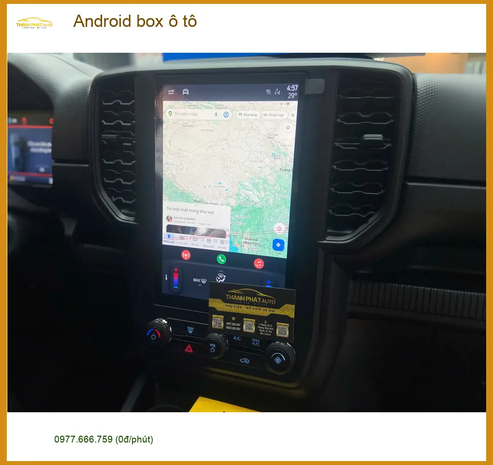Chú Thanh lắp Android box ô tô cho Kia Sorento tại Quận 3 để xem YouTube và dẫn đường ảnh thực tế 5