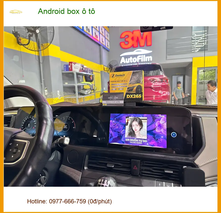 Anh Minh lắp Android box ô tô cho Hyundai SantaFe tại Quận 3 để xem giải trí trên xe ảnh thực tế 5