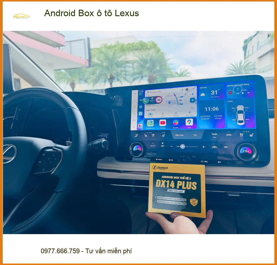 Anh Duy lắp Android Box ô tô Lexus RX 350 tại Gò Vấp để giải trí cho gia đình