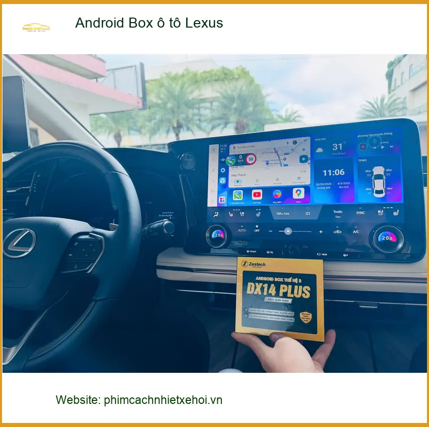 Anh Duy lắp Android Box ô tô Lexus RX 350 tại Gò Vấp để giải trí cho gia đình ảnh thực tế 4