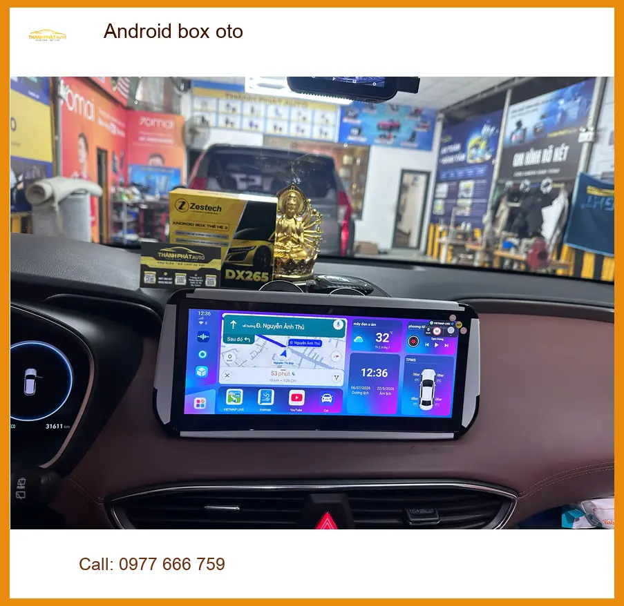 Anh Minh lắp Android box ô tô cho Honda CRV tại Quận 12 để giải trí ảnh thực tế 3