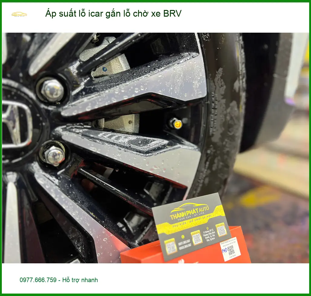 Anh Bảo gắn áp suất lốp iCar lỗ chờ xe BRV tại Quận 9 an toàn