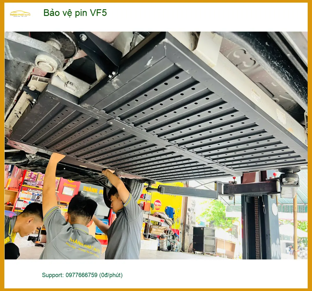 Anh Tấn bảo vệ pin VinFast VF5 tại Củ Chi để tối ưu tuổi thọ pin. ảnh thực tế 3