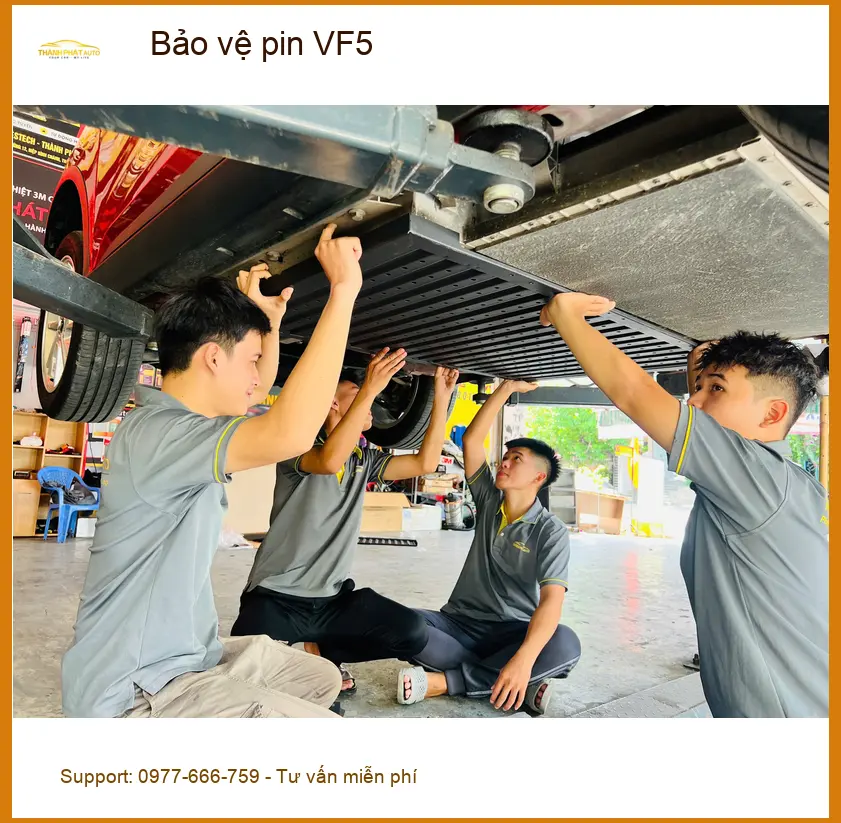 Anh Minh lắp Bảo vệ pin VinFast VF5 tại Quận Tân Bình để xe luôn bền bỉ và an toàn ảnh thực tế 4
