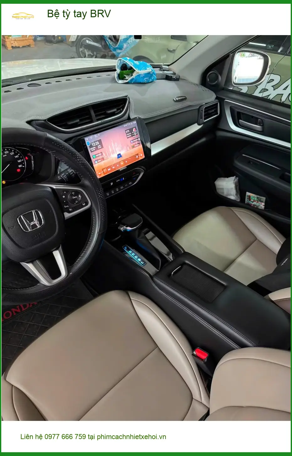 Anh Cường lắp Bệ tỳ tay cho Honda BR-V tại Hóc Môn để lái xe thoải mái