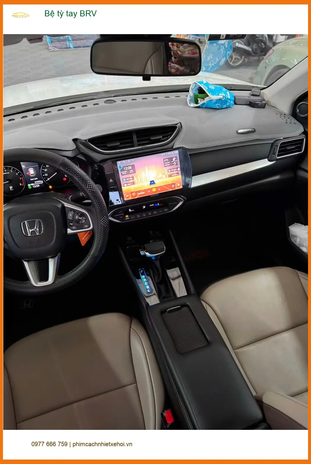 Anh Cường lắp bệ tỳ tay Honda BRV tại Quận 7 để lái xe thoải mái hơn ảnh thực tế 4
