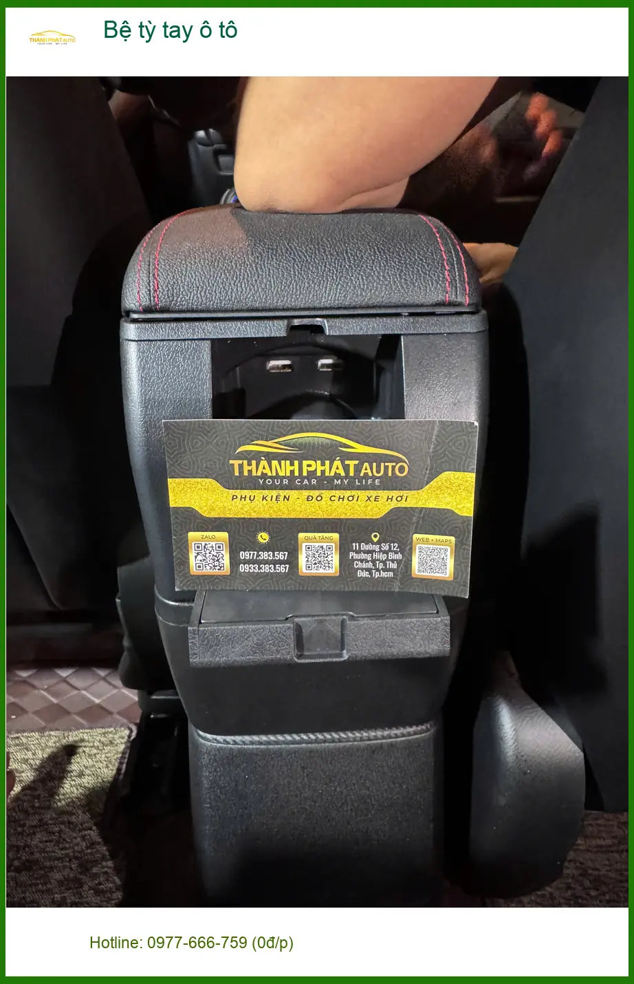 Anh Minh lắp bệ tỳ tay ô tô chính hãng cho Hyundai Accent tại Quận 3 ảnh thực tế 2