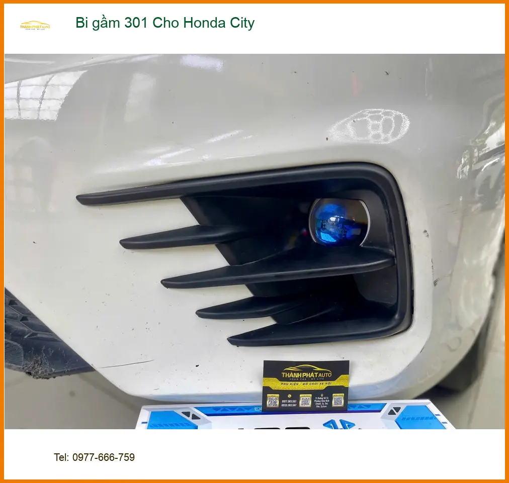 Anh Khải độ bi gầm 301 cho Honda City ở Hóc Môn để cải thiện tầm nhìn ban đêm ảnh thực tế 3