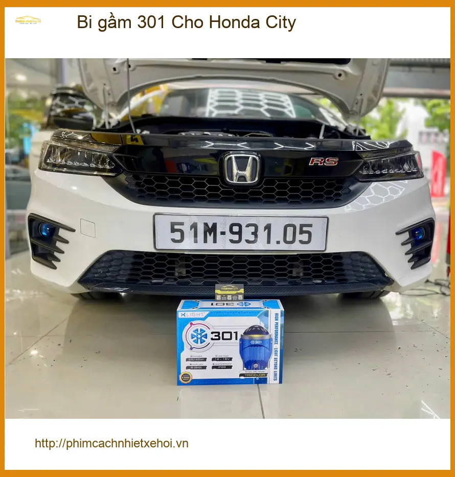 Anh Minh lắp bi gầm 301 cho Honda City tại Quận 12 để tăng sáng an toàn ảnh thực tế 2