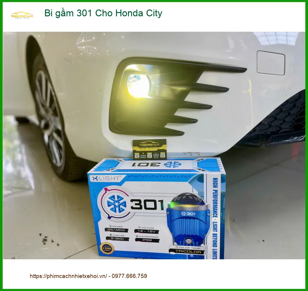 Chị Loan lắp bi gầm 301 cho Honda City ở Cần Giờ vì thường xuyên đi đêm đường vắng ảnh thực tế 2