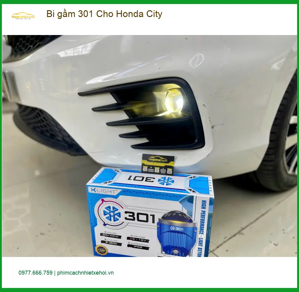 Chị Loan lắp bi gầm 301 cho Honda City ở Cần Giờ vì thường xuyên đi đêm đường vắng ảnh thực tế 3