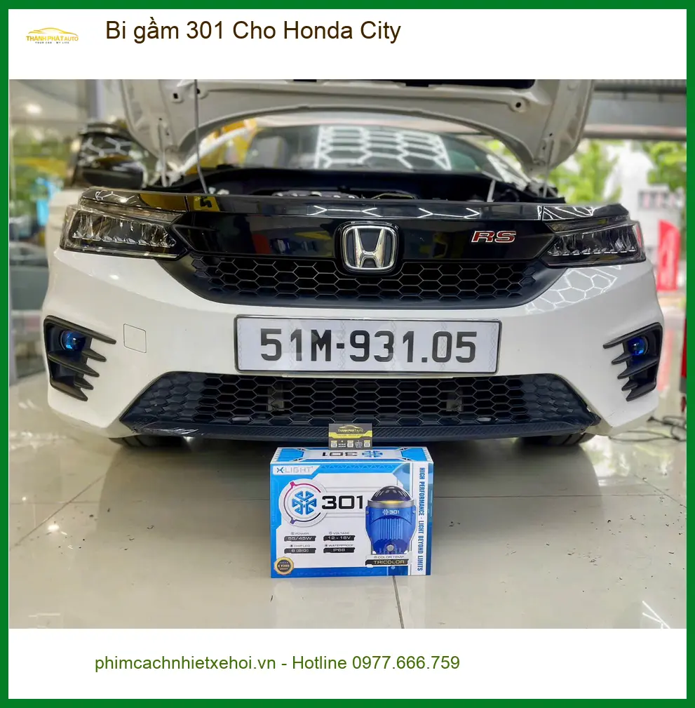 Chị Loan lắp bi gầm 301 cho Honda City ở Cần Giờ vì thường xuyên đi đêm đường vắng ảnh thực tế 4
