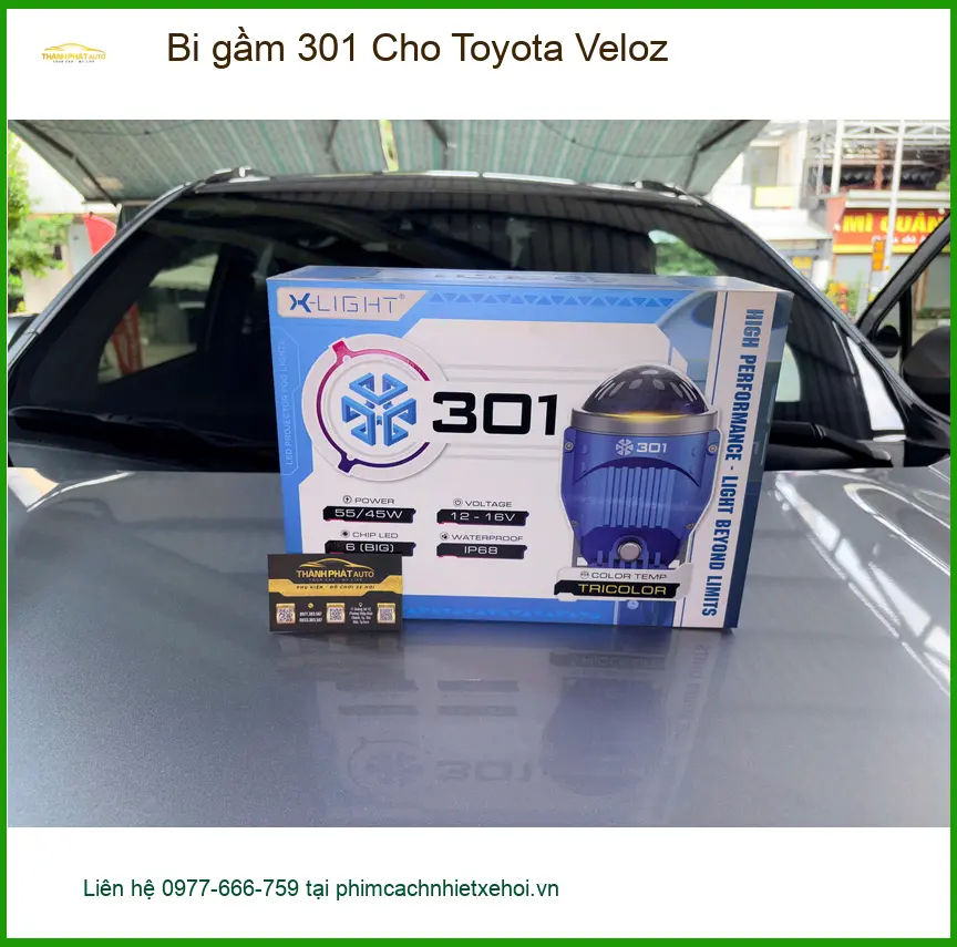 Chị Mai lắp Bi gầm 301 cho Toyota Veloz Quận 3 vì đèn xe quá yếu