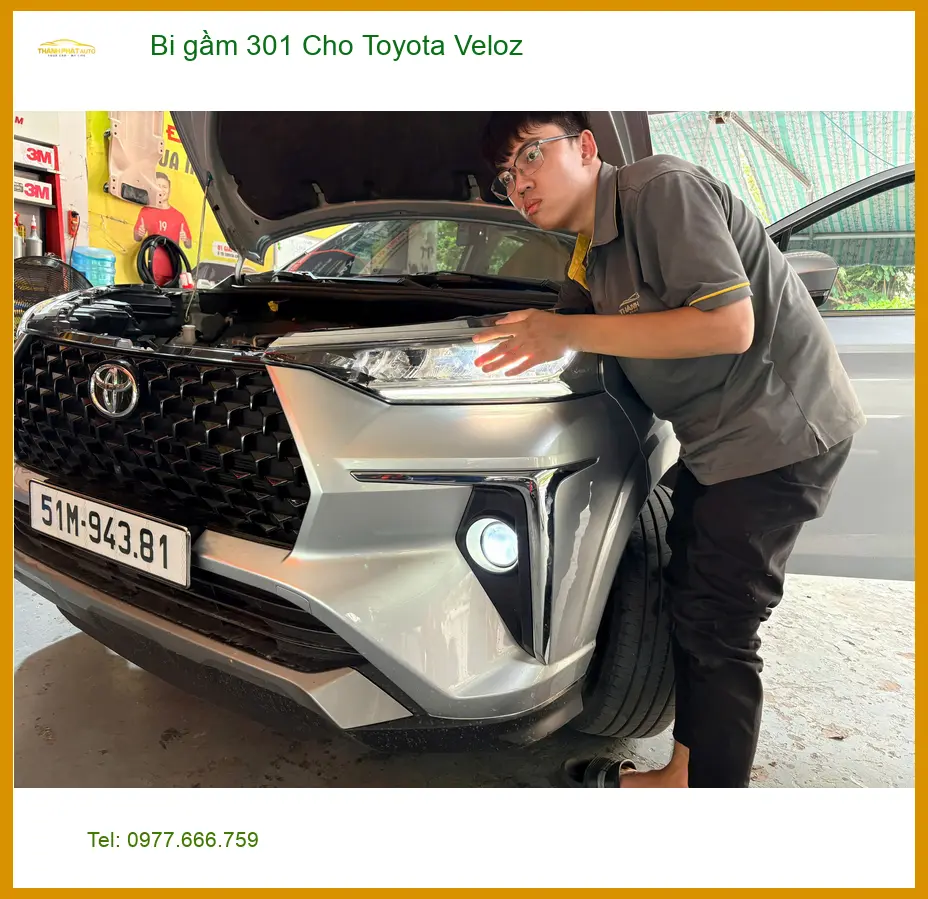 Chị Mai lắp Bi gầm 301 cho Toyota Veloz Quận 3 vì đèn xe quá yếu ảnh thực tế 2