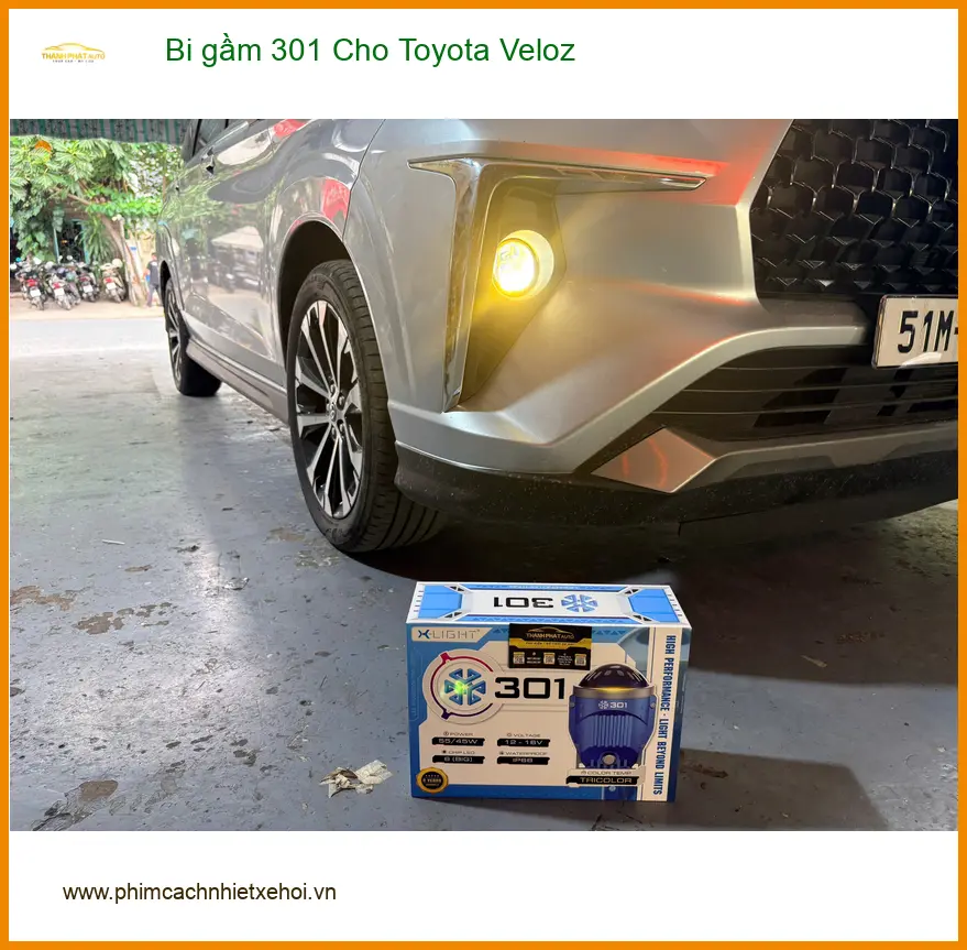 Chị Mai lắp Bi gầm 301 cho Toyota Veloz Quận 3 vì đèn xe quá yếu ảnh thực tế 4