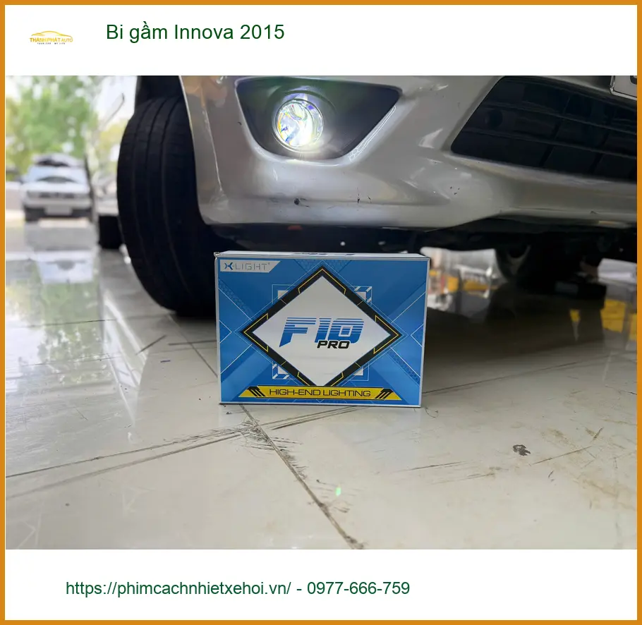 Anh Khải độ bi gầm Innova 2015 tại Quận 1 để tăng cường ánh sáng.