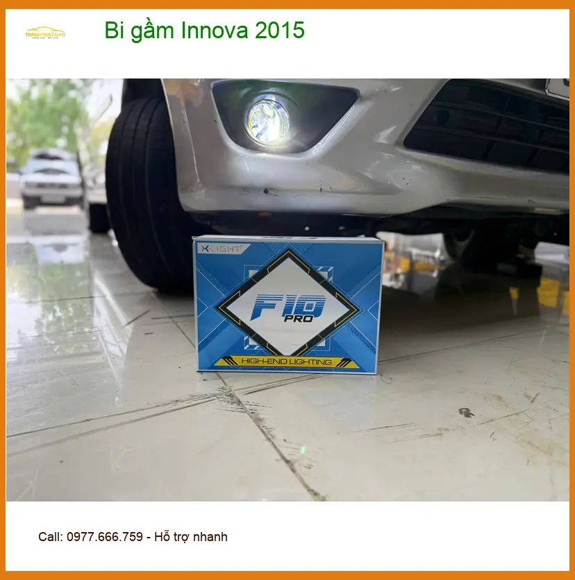 Chú Cường lắp bi gầm Innova 2015 tại Quận Bình Tân vì đèn zin yếu, đi đêm không an toàn