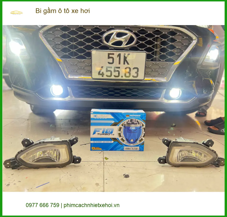 Bác Lộc lắp bi gầm ô tô Hyundai Accent tại Quận 1 để cải thiện tầm nhìn đêm