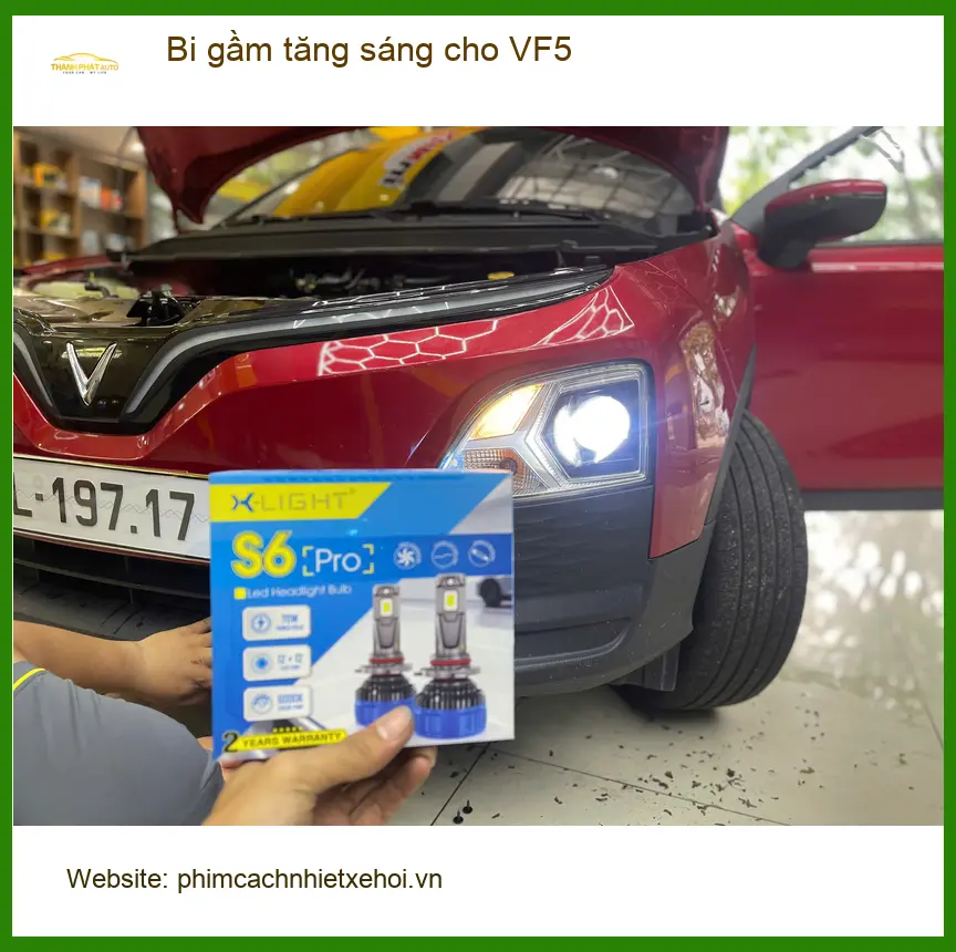 Anh Tuấn Kiệt nâng cấp bi gầm tăng sáng cho VF5 tại Quận Huyện Nhà Bè do đèn zin không đủ sáng ảnh thực tế 2