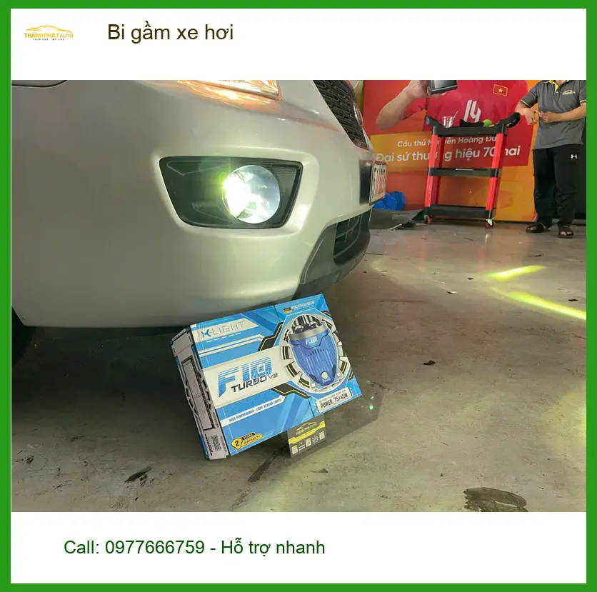 Anh Khải độ bi gầm cho Hyundai Accent vì đèn zin yếu ở Bình Chánh