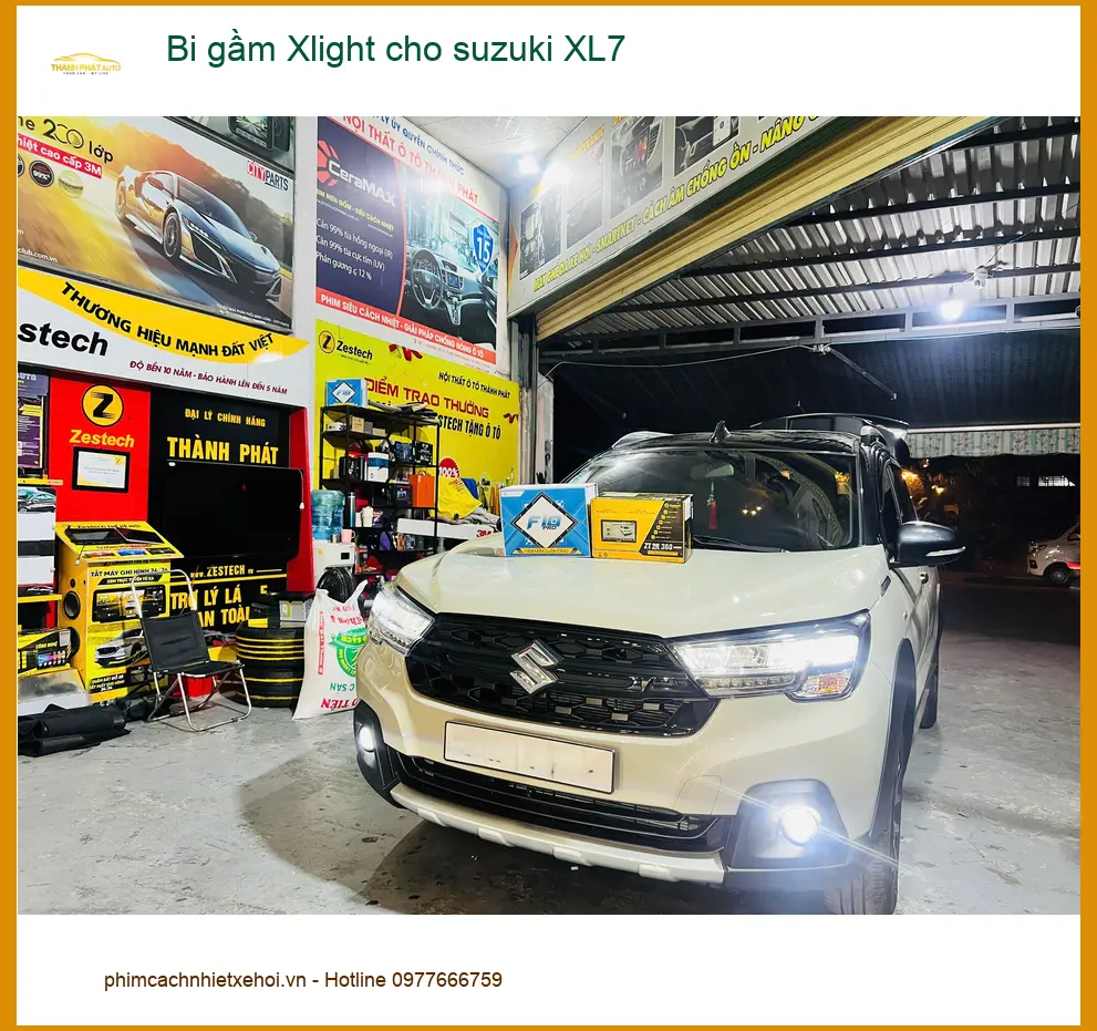 Anh Trường độ bi gầm Xlight cho Suzuki XL7 tại Cần Giờ tăng sáng an toàn ảnh thực tế 2