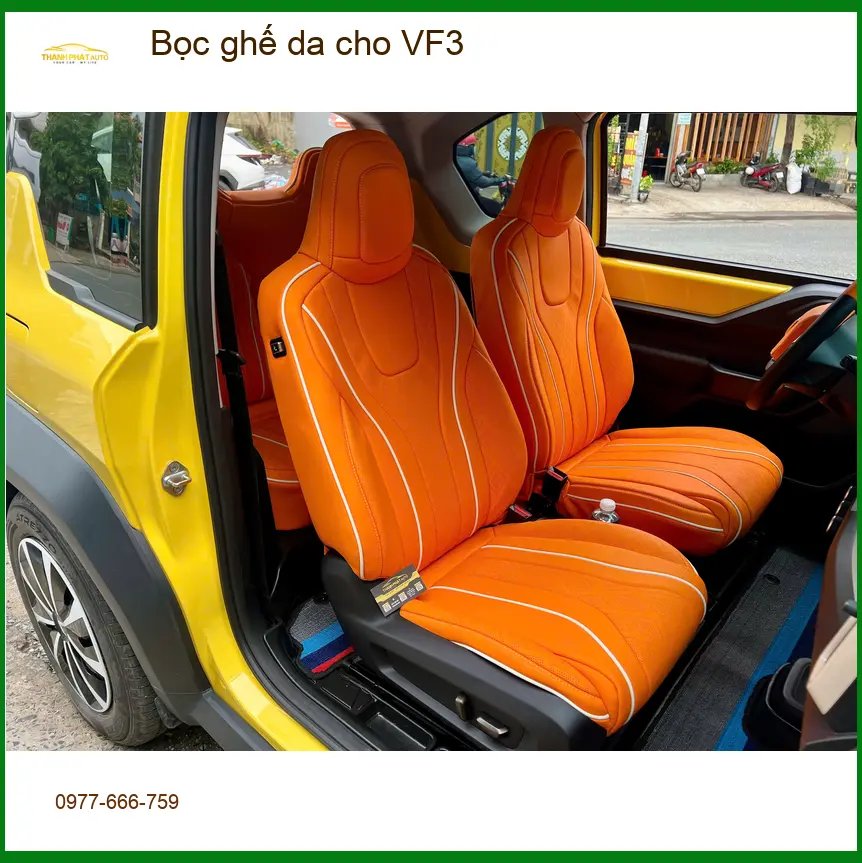Anh Quang bọc ghế da VinFast VF3 tại Quận Tân Bình để xe sạch đẹp ảnh thực tế 5
