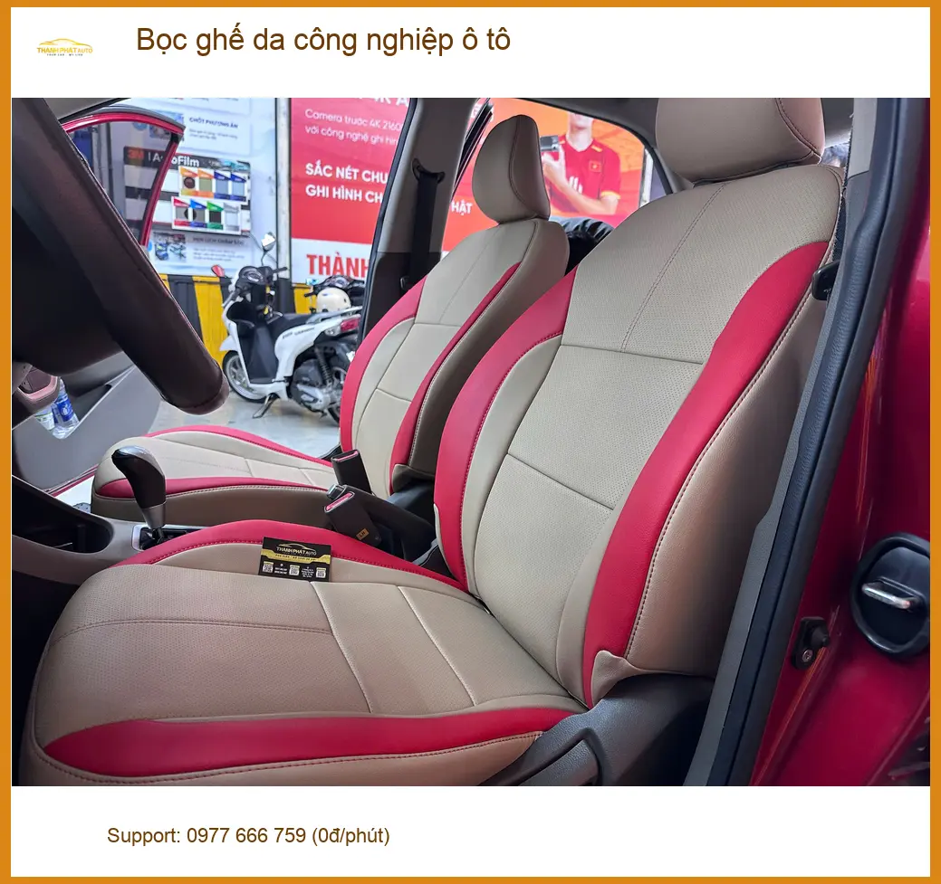 Chị Mai Hương bọc ghế da công nghiệp Hyundai Accent tại Quận 8 để nội thất xe mới đẹp ảnh thực tế 2