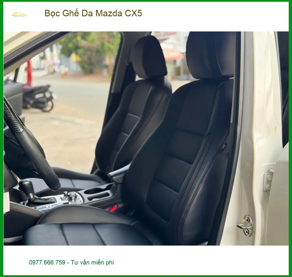 Anh Minh bọc ghế da Mazda CX5 tại Quận Tân Phú để tránh ghế bạc màu ảnh thực tế 2