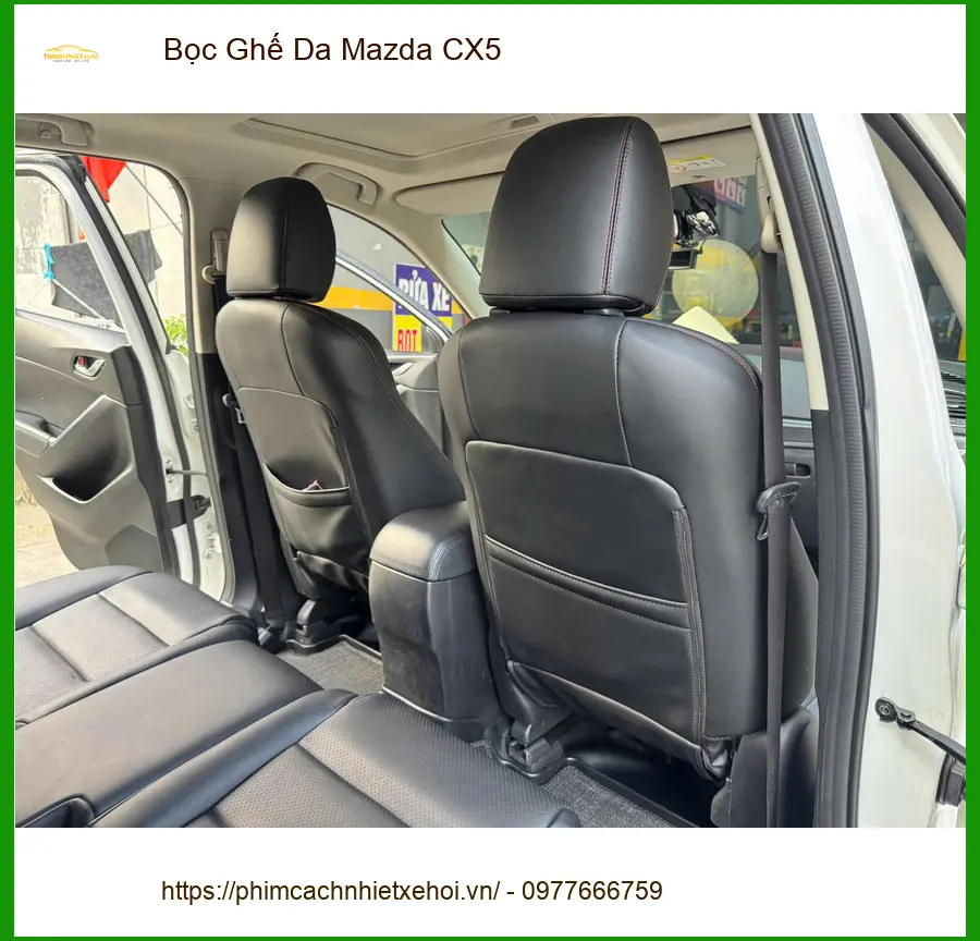 Anh Minh bọc ghế da Mazda CX5 tại Quận Tân Phú để tránh ghế bạc màu ảnh thực tế 3