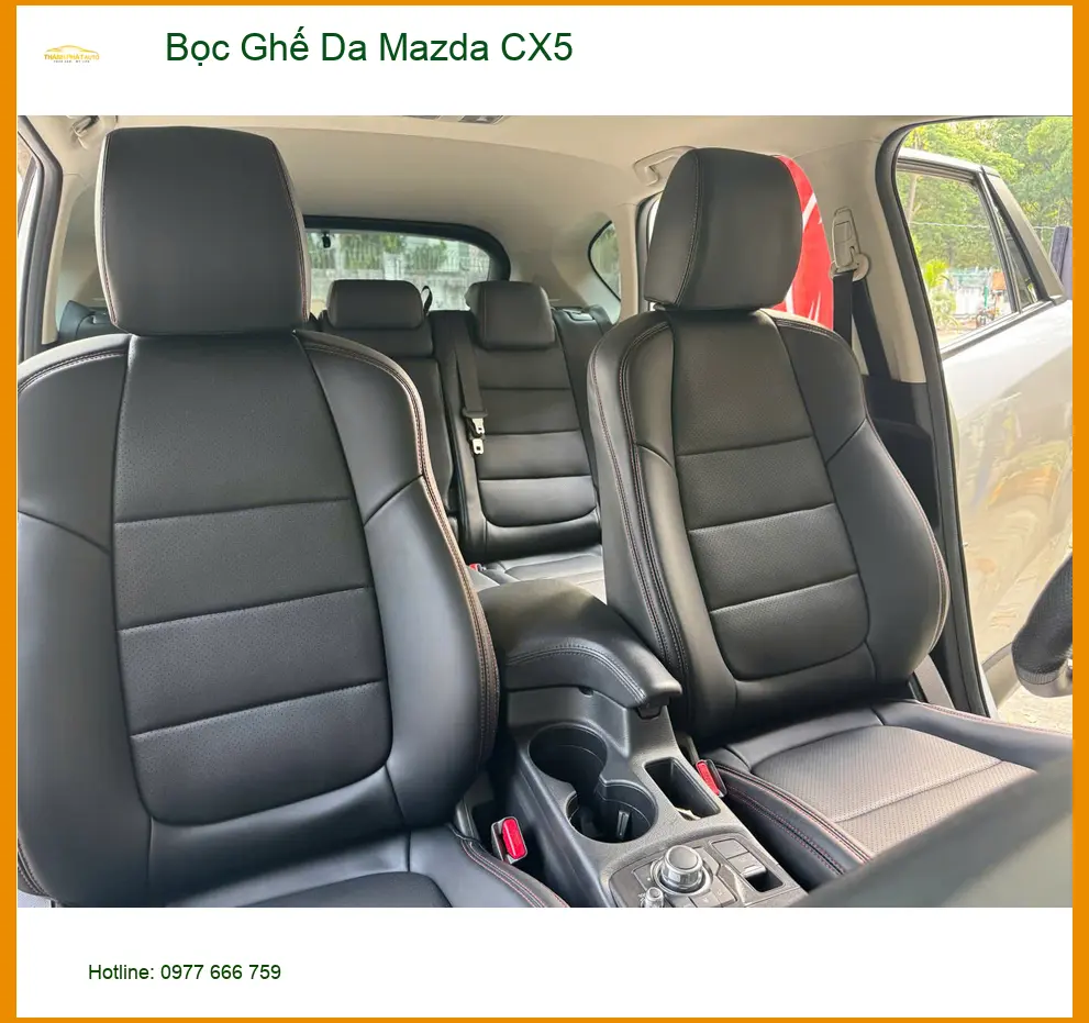 Anh Minh bọc ghế da Mazda CX5 tại Quận Tân Phú để tránh ghế bạc màu ảnh thực tế 5