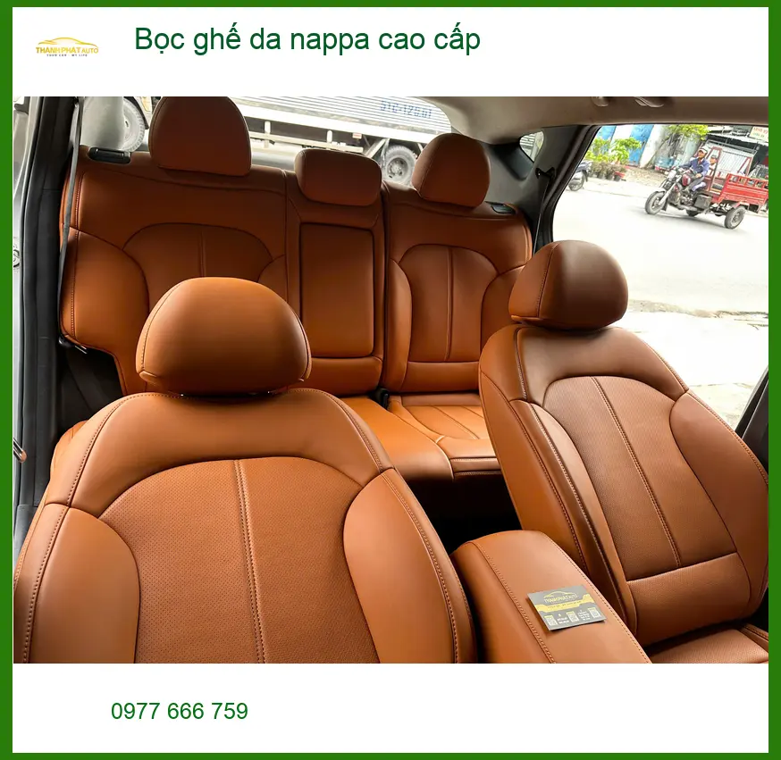 Chị Thảo bọc ghế da Nappa cao cấp VinFast Lux A2.0 tại Bình Chánh ảnh thực tế 4