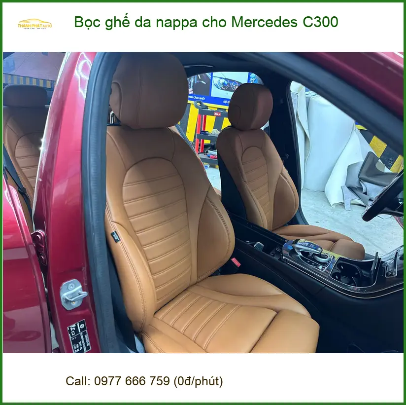 Anh Hoàng Minh bọc ghế da Nappa cho Mercedes C300 tại Hóc Môn để nội thất thêm đẳng cấp ảnh thực tế 2
