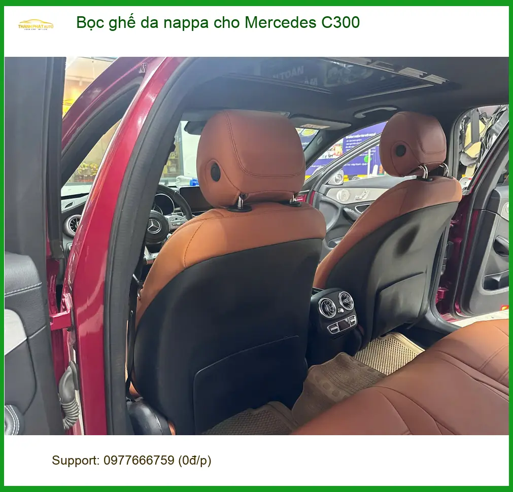 Anh Hoàng Minh bọc ghế da Nappa cho Mercedes C300 tại Hóc Môn để nội thất thêm đẳng cấp ảnh thực tế 4