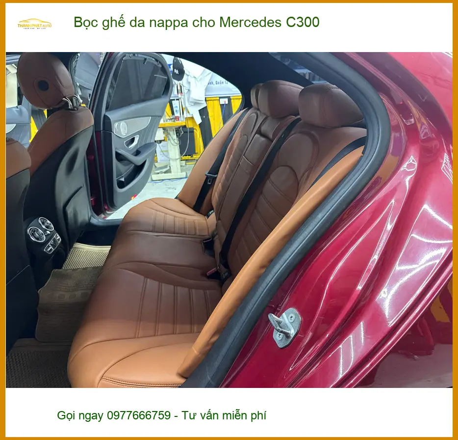 Anh Hoàng Minh bọc ghế da Nappa cho Mercedes C300 tại Hóc Môn để nội thất thêm đẳng cấp ảnh thực tế 5
