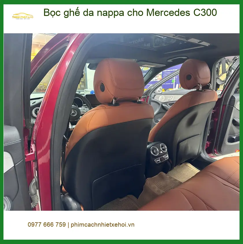 Anh Khang bọc ghế da Nappa Mercedes C300 tại Quận Gò Vấp, nội thất thêm đẳng cấp ảnh thực tế 3
