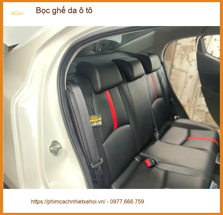 Anh Tấn bọc ghế da ô tô Hyundai Accent tại Bình Chánh để nội thất sang trọng hơn ảnh thực tế 4