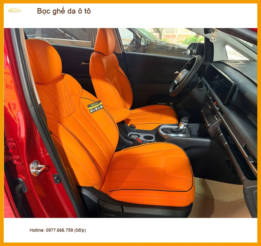 Chị Thanh bọc ghế da ô tô Hyundai Santa Fe tại Quận 3 để nâng tầm không gian xe ảnh thực tế 3