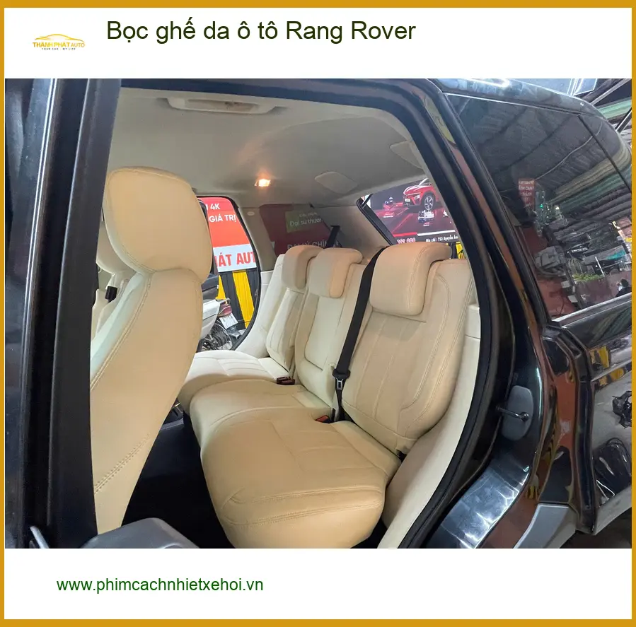 Chị Mai Anh bọc ghế da ô tô Rang Rover Hóc Môn để nội thất thêm sang