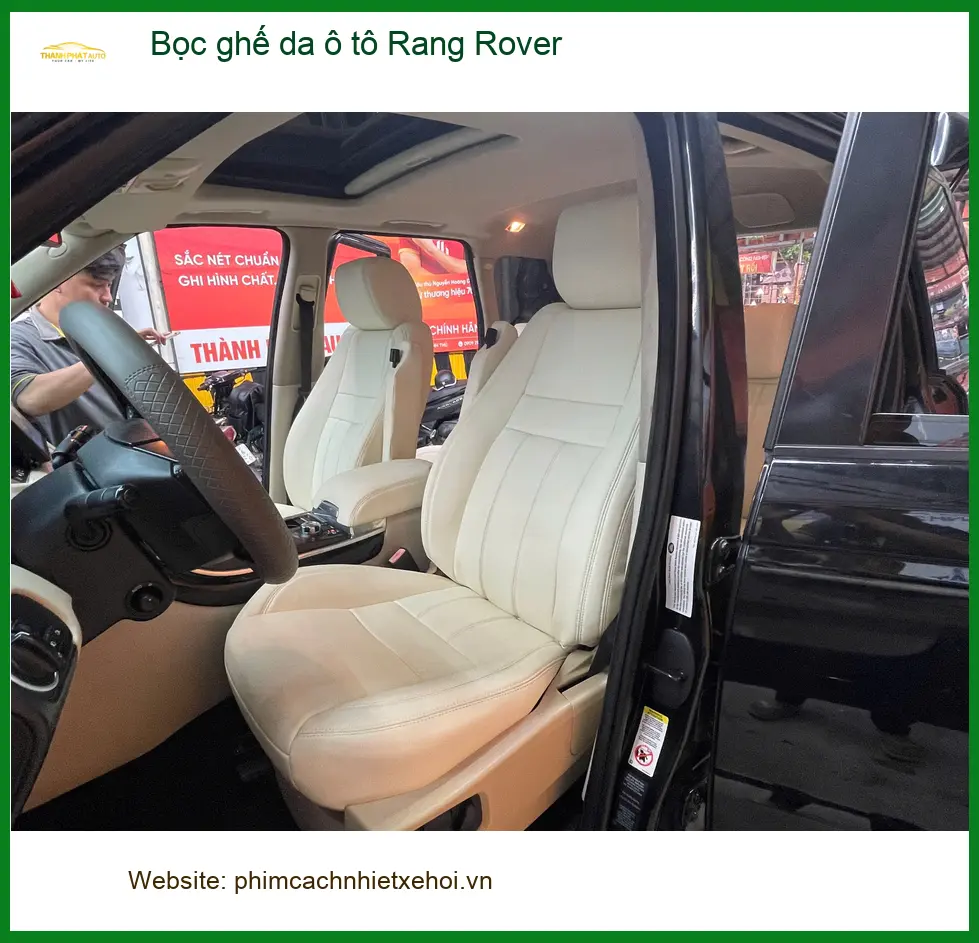 Anh Quang bọc ghế da ô tô Rang Rover Quận 9 để nội thất xe thêm phần sang trọng ảnh thực tế 5