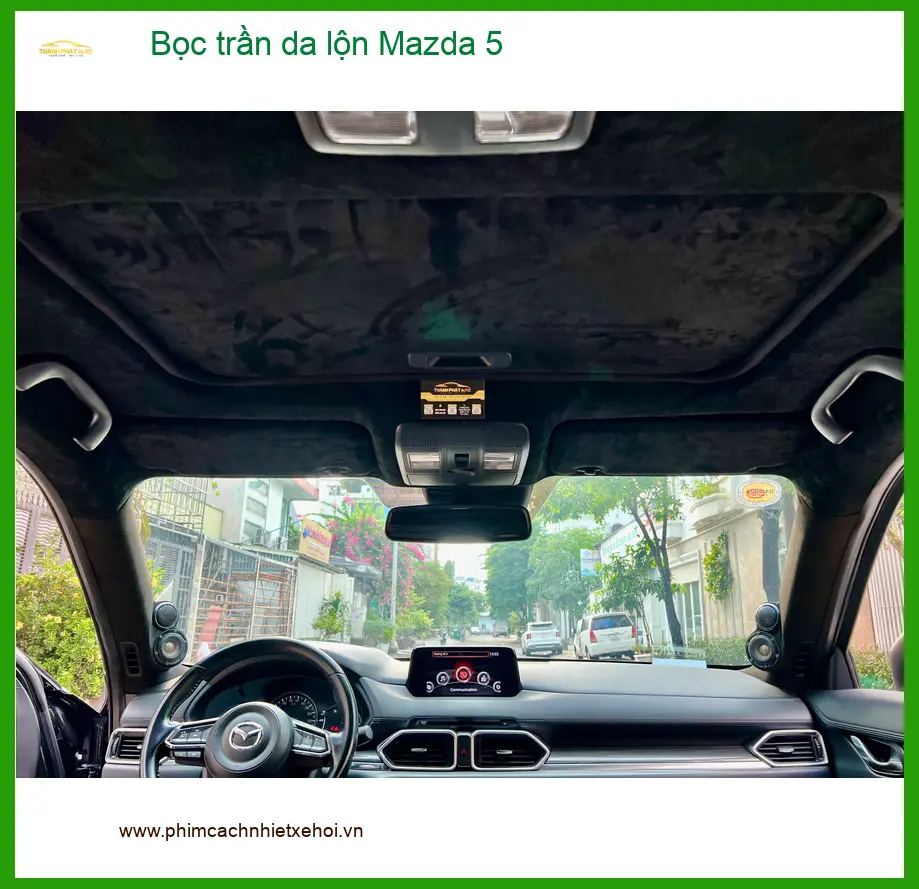 Anh Tùng bọc trần da lộn Mazda 5 tại Quận 8 để nội thất sang trọng hơn ảnh thực tế 4