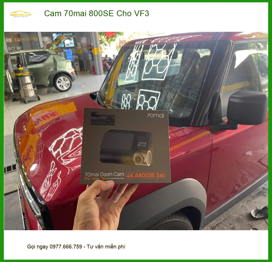 Anh Bình Gắn Cam 70mai 800SE cho VinFast VF3 tại Quận Thủ Đức ảnh thực tế 2