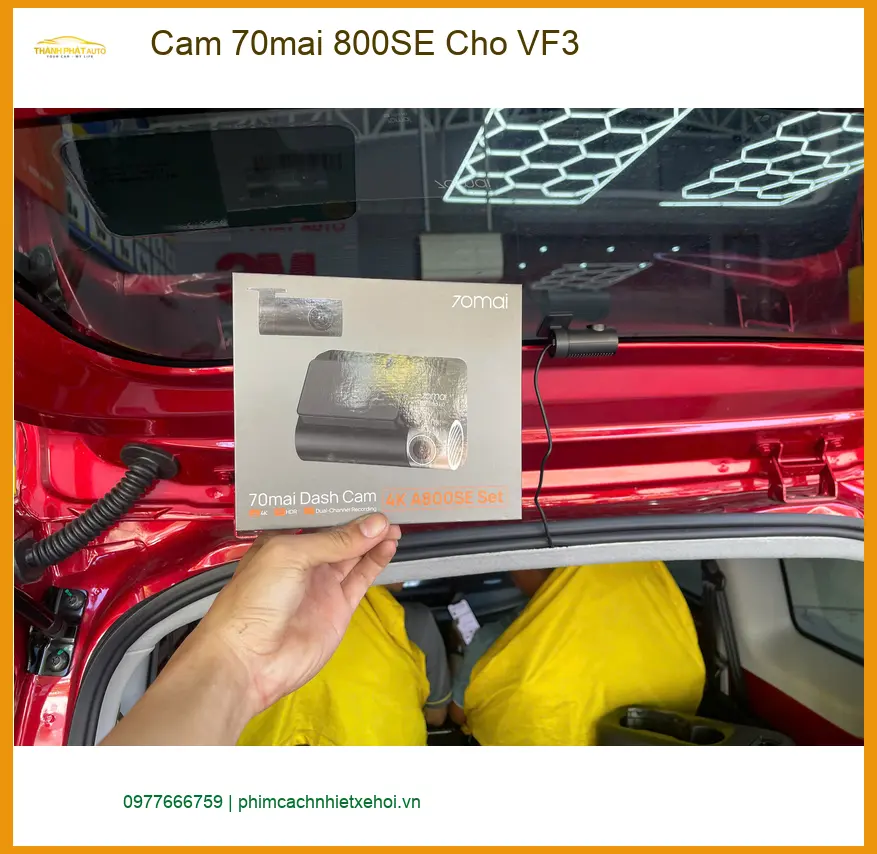 Anh Bình Gắn Cam 70mai 800SE cho VinFast VF3 tại Quận Thủ Đức ảnh thực tế 5
