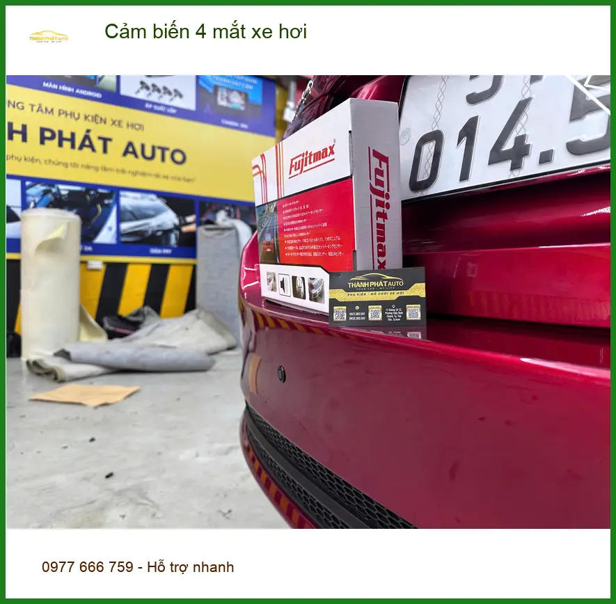 Cô Trâm lắp cảm biến 4 mắt xe hơi cho Honda CRV tại Quận 9 đỗ xe an toàn hơn ảnh thực tế 2