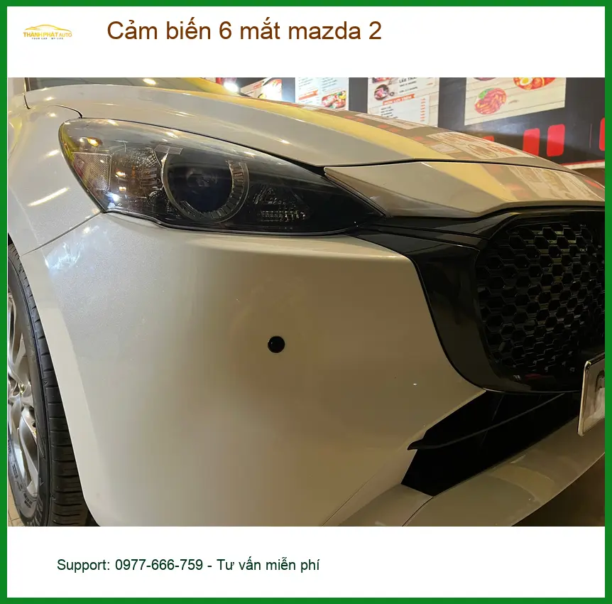 Chị Mai Hương lắp cảm biến 6 mắt Mazda 2 Quận Bình Thạnh để lùi xe an toàn hơn ảnh thực tế 3