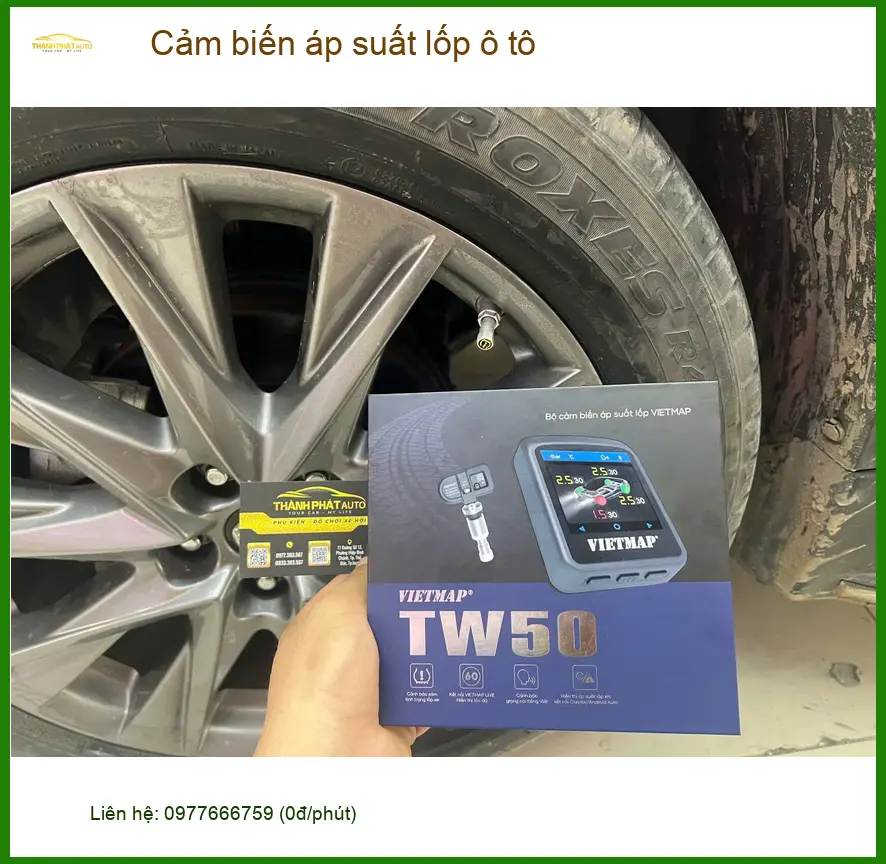 Cô Tuyết Mai lắp cảm biến áp suất lốp Honda CR-V tại Quận 2. ảnh thực tế 2