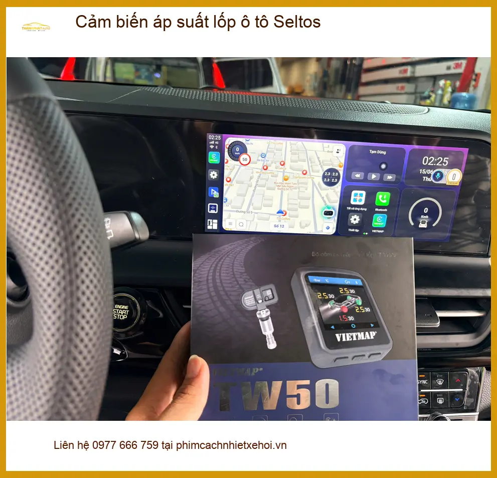Bác Khôi lắp cảm biến áp suất lốp Kia Seltos tại Quận 10 để an tâm lái xe ảnh thực tế 5