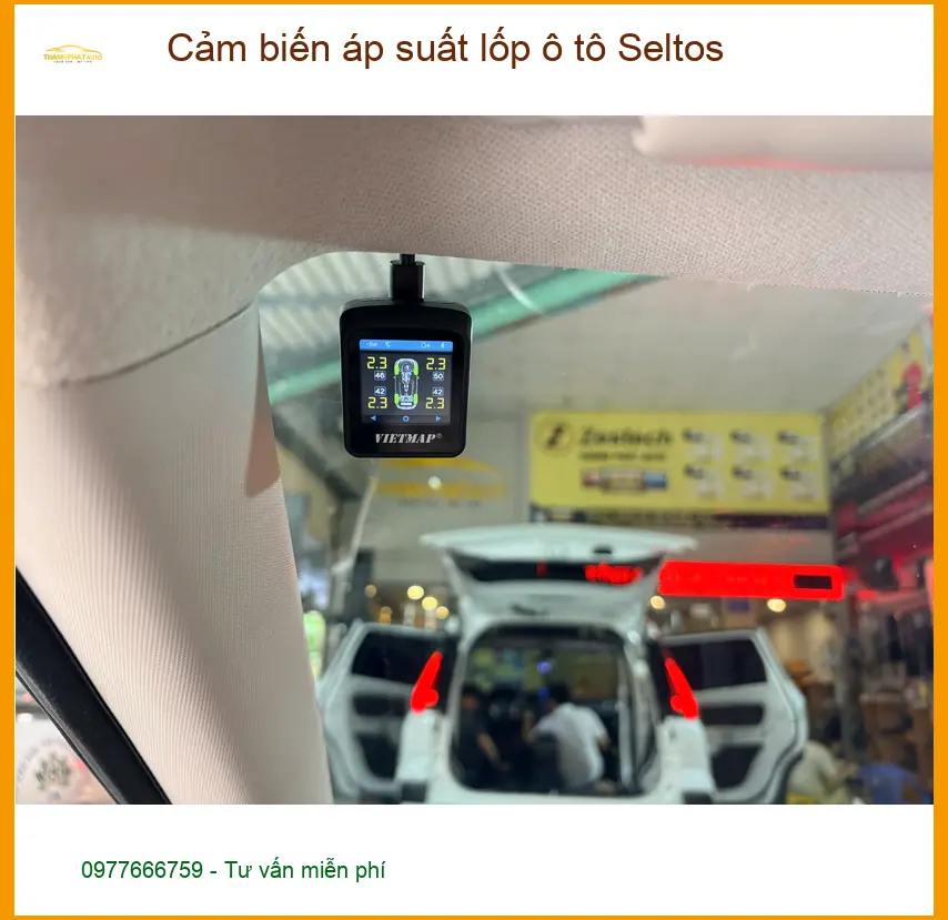 Anh Hưng lắp cảm biến áp suất lốp cho Seltos tại Nhà Bè để an toàn khi di chuyển ảnh thực tế 2