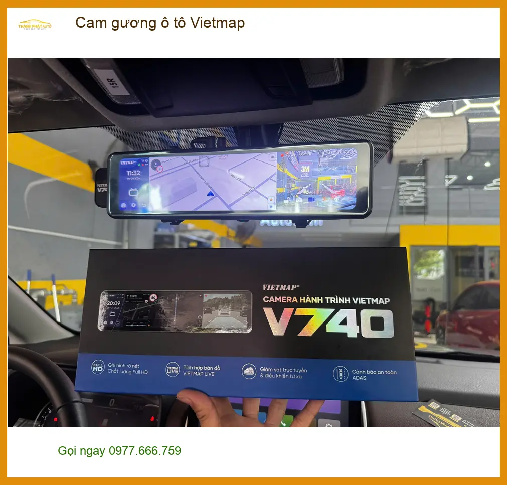 Anh Lộc lắp cam gương ô tô Vietmap cho Hyundai Accent tại Quận 9 để lái an toàn. ảnh thực tế 4